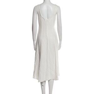 Vince Ivory Scoop Neck Midi Dress